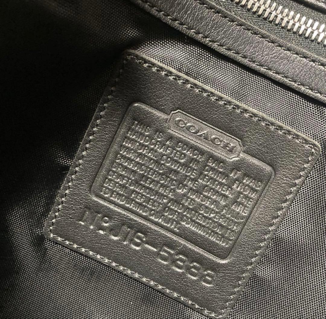 超美品 COACH コーチ トートバッグ ビジネスバッグ ブラック 黒