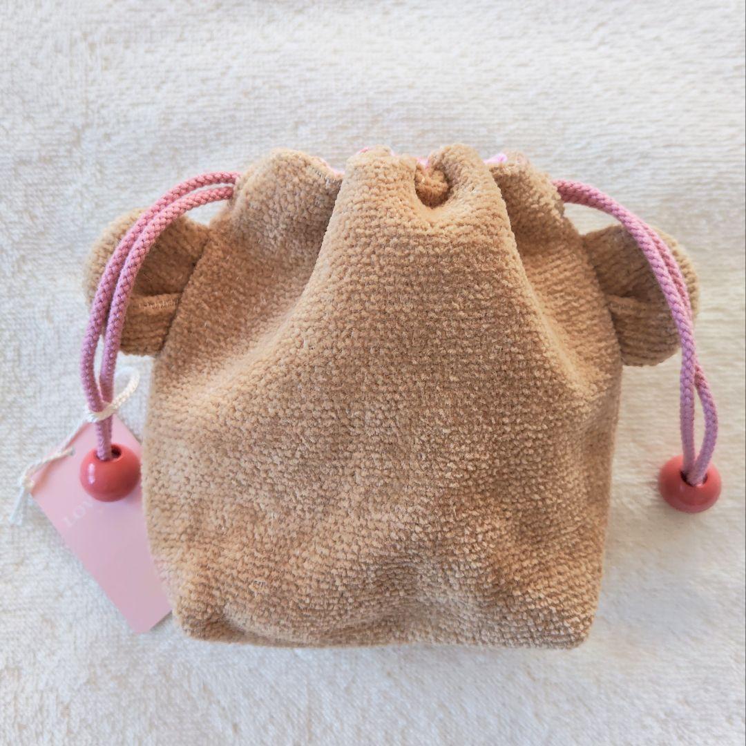 ★フェイラー公式オンライン完売★【新品未使用】ドアップテディガール 耳付き巾着