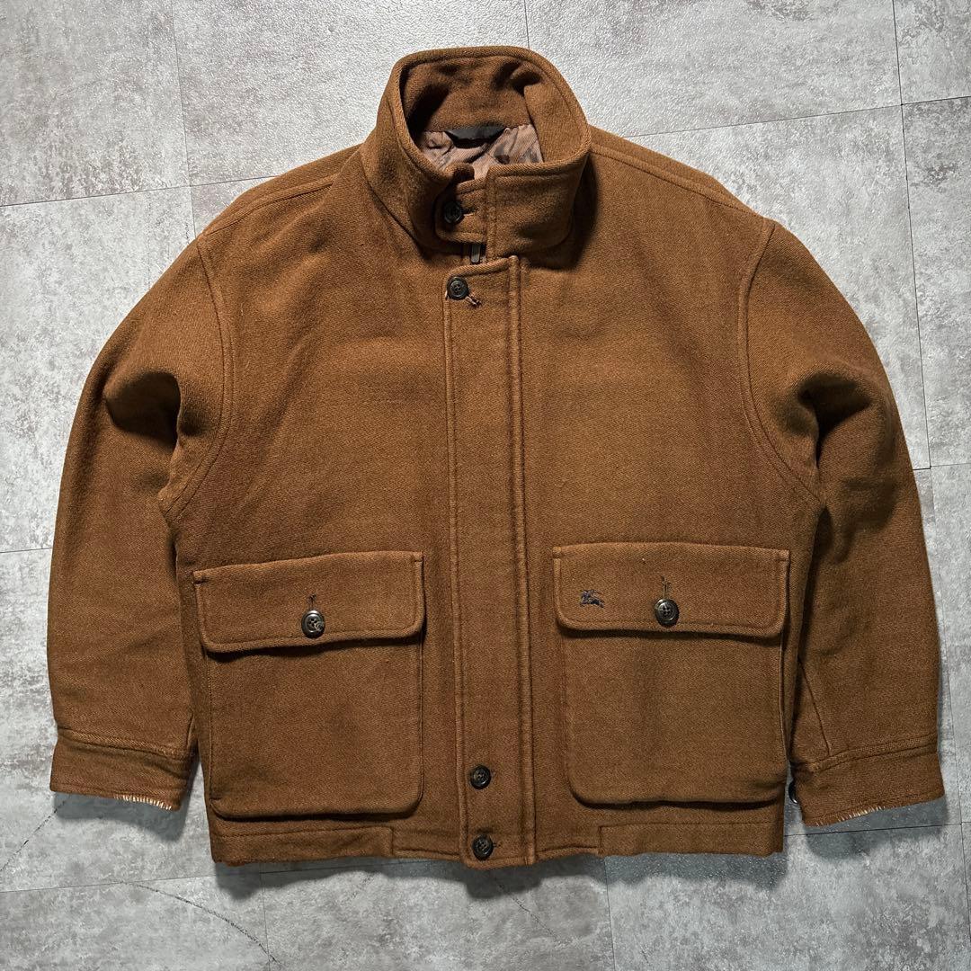 80s❣️ Burberry short wool Harrington jkt