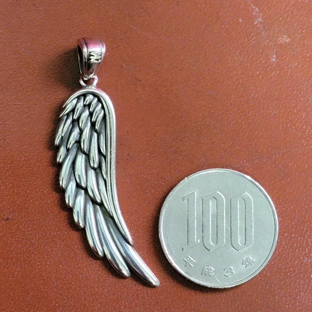 ビンテージ 矢沢永吉 YAZAWA フェザーモチーフ 925 トップ ネックレス