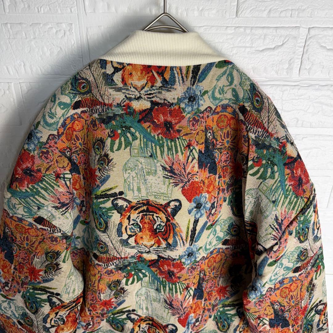 【新品】 Revo. マルチカラー ゴブラン ジャケット 虎 花 総柄