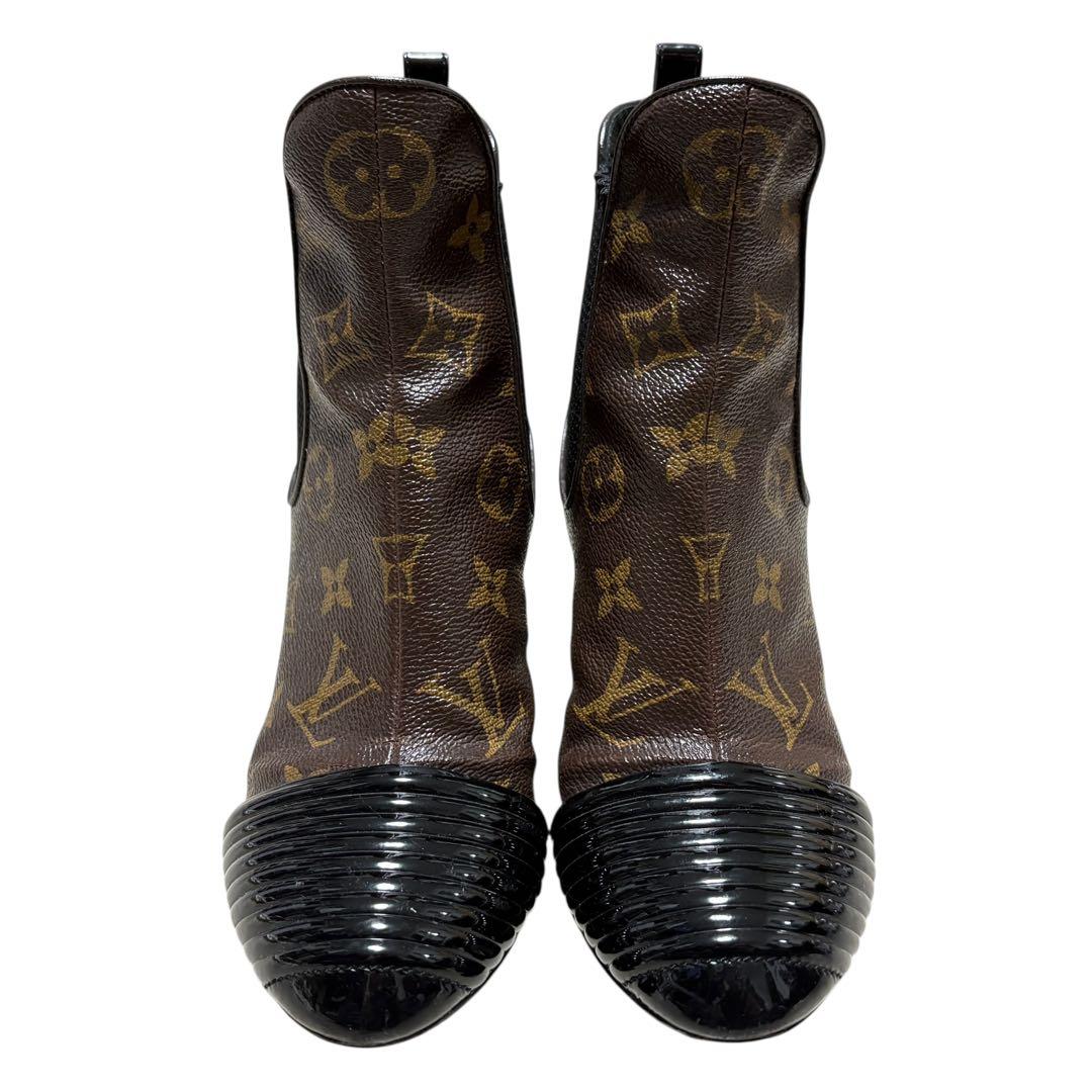 LOUIS VUITTONヴィトン モノグラム メッシュ サイドゴアブーツ 34