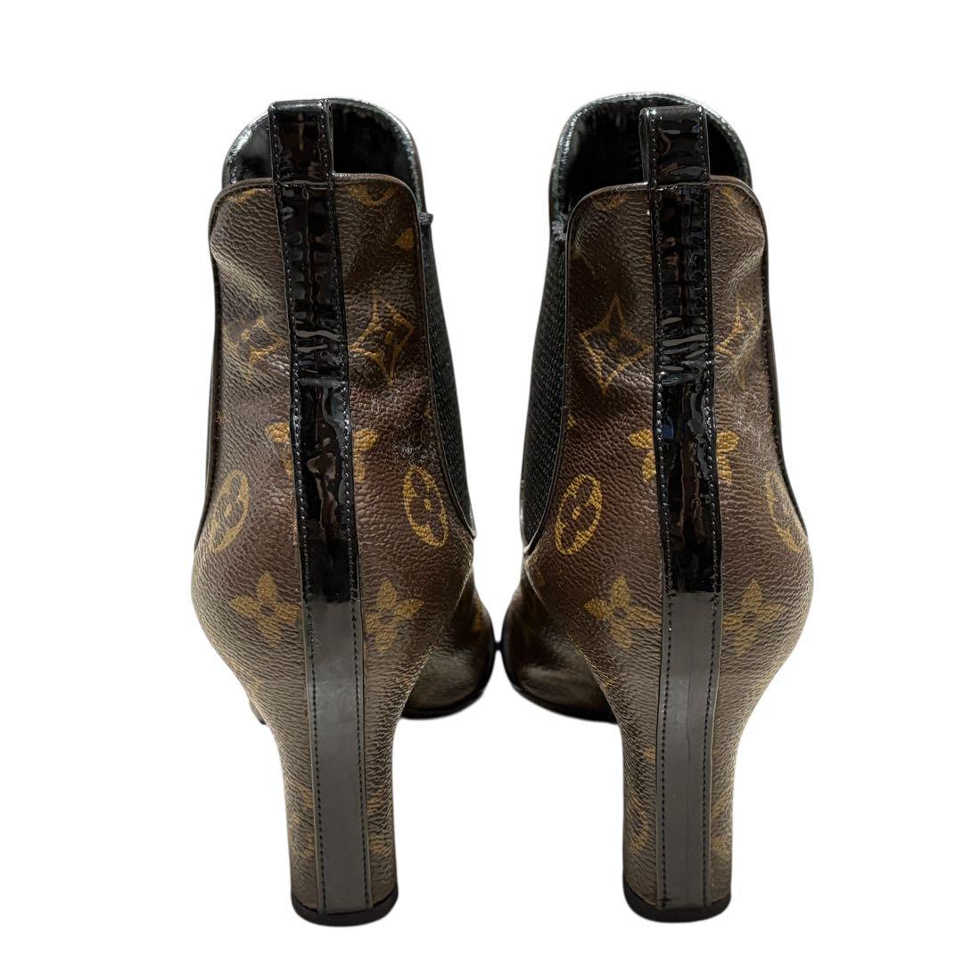 LOUIS VUITTONヴィトン モノグラム メッシュ サイドゴアブーツ 34