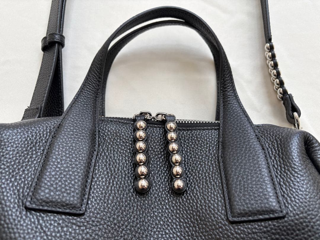 【ear PAPILLONNER】スタッズボストンバッグ　ブラック