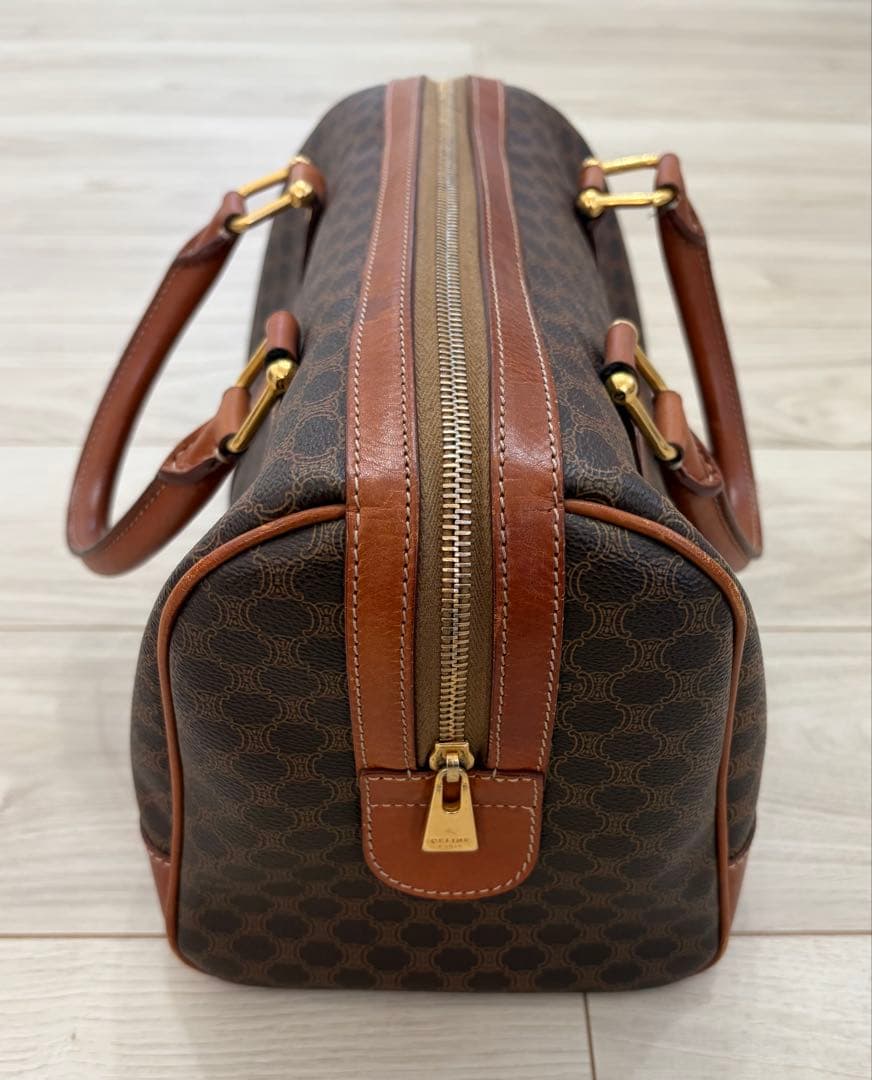 セリーヌ ミニボストン ハンドバッグ マカダム トリオンフ PVC ヴィンテージ