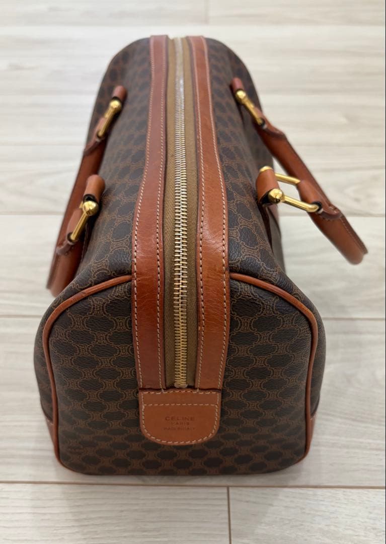 セリーヌ ミニボストン ハンドバッグ マカダム トリオンフ PVC ヴィンテージ