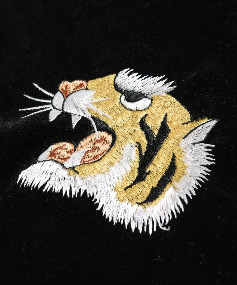 新品 TAION リバーシブル スカジャン ダウンジャケット 黒 L 虎