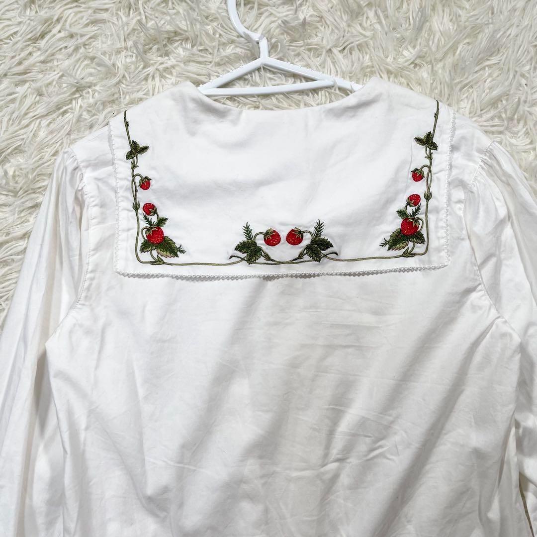 719 ピンクハウス チェルシー チェリー柄 ブラウス チェック ワンピース M