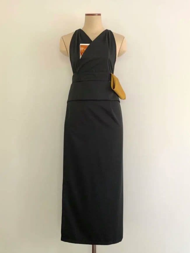 茶道稽古着　二部式　ツイル　Noir 黒