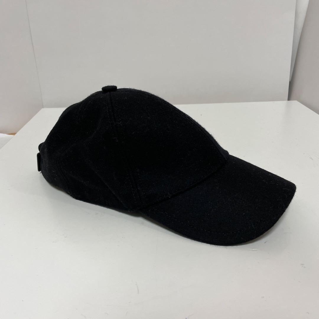 SAINT LAURENT キャップ カサンドラロゴ ブラック 59中古