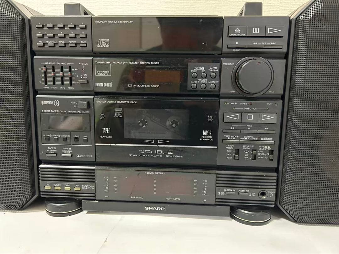 SHARP シャープ CD-X17-BK ミニコンポ CD カセット　ジャンク品