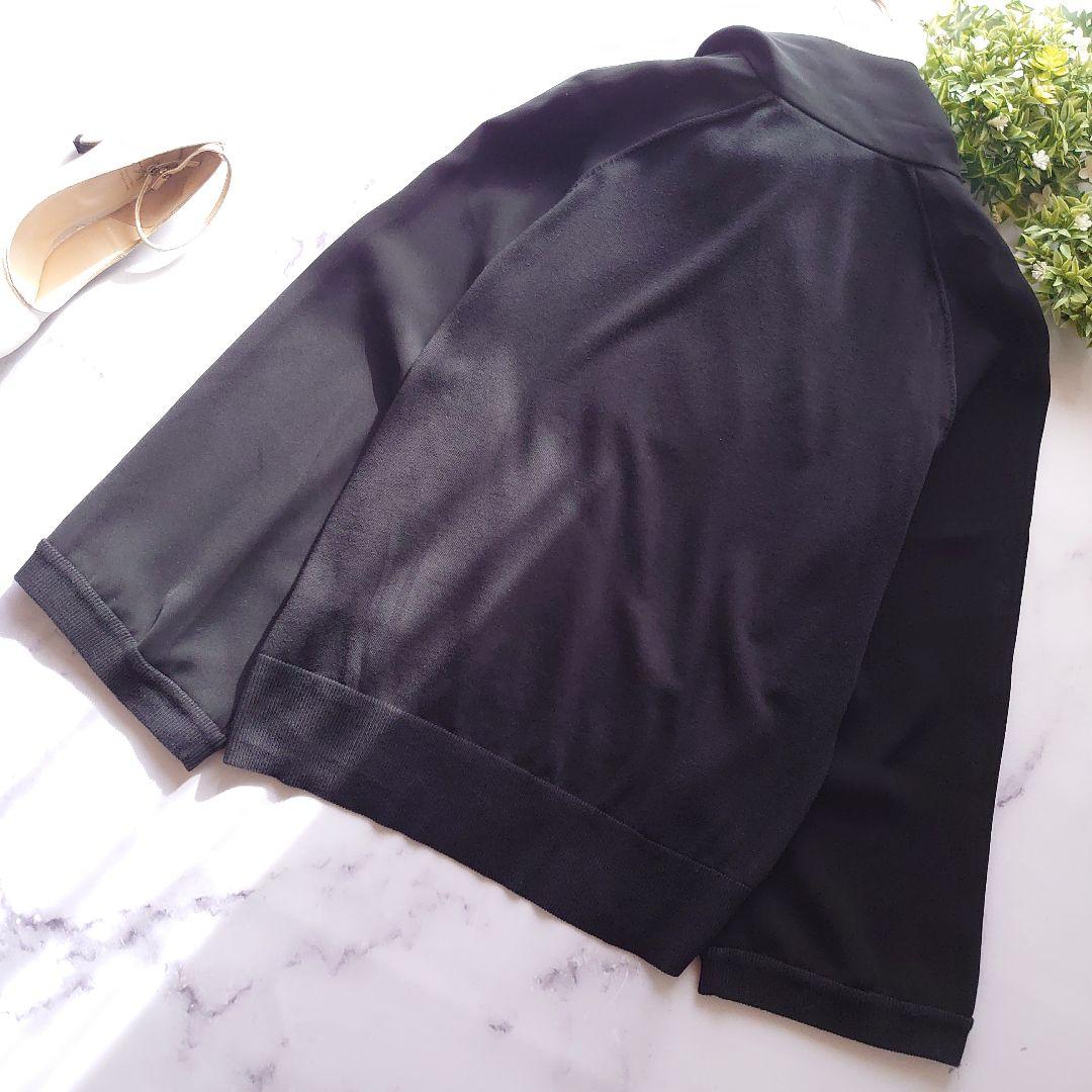 2021 アディアム Musubi Knit Top ボウタイブラウス 黒 S