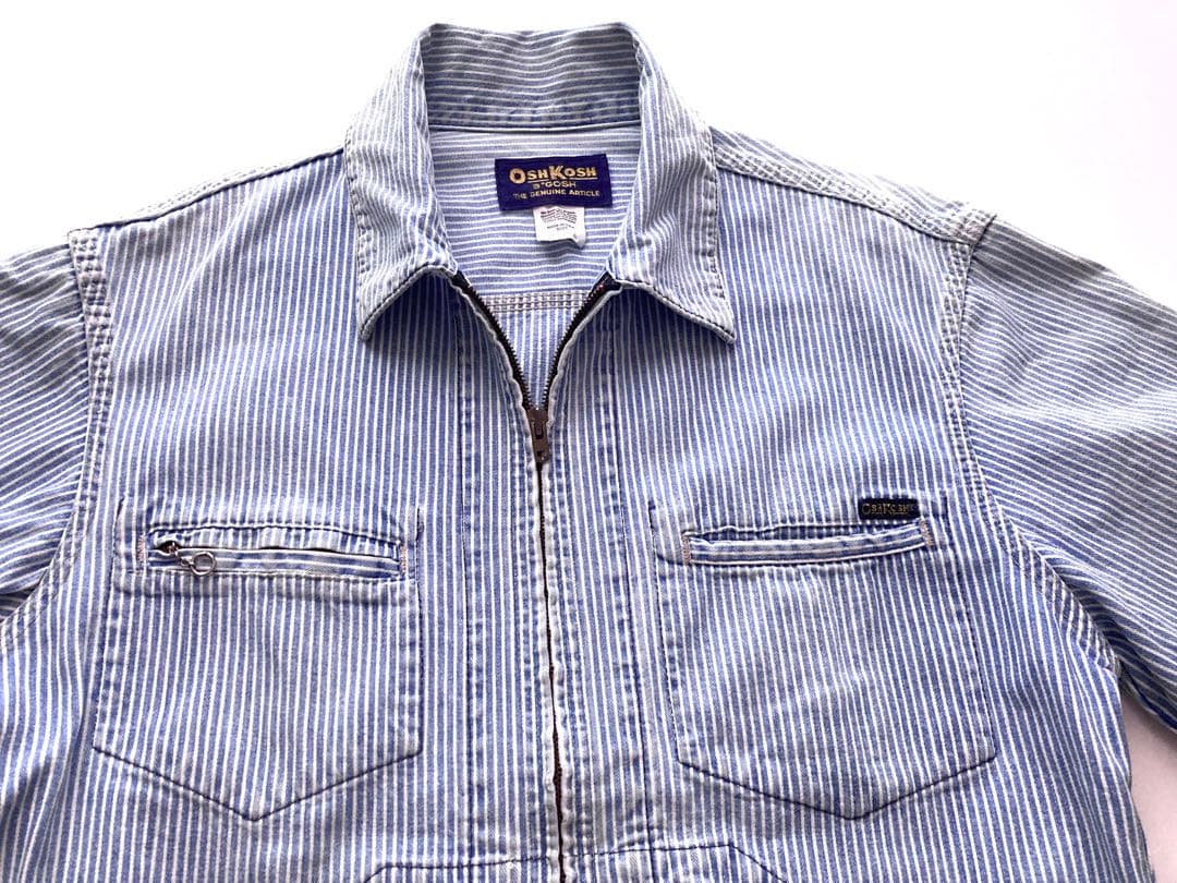 80s USA製 OSHKOSH ヒッコリー　ストライプ　ワークジャケット