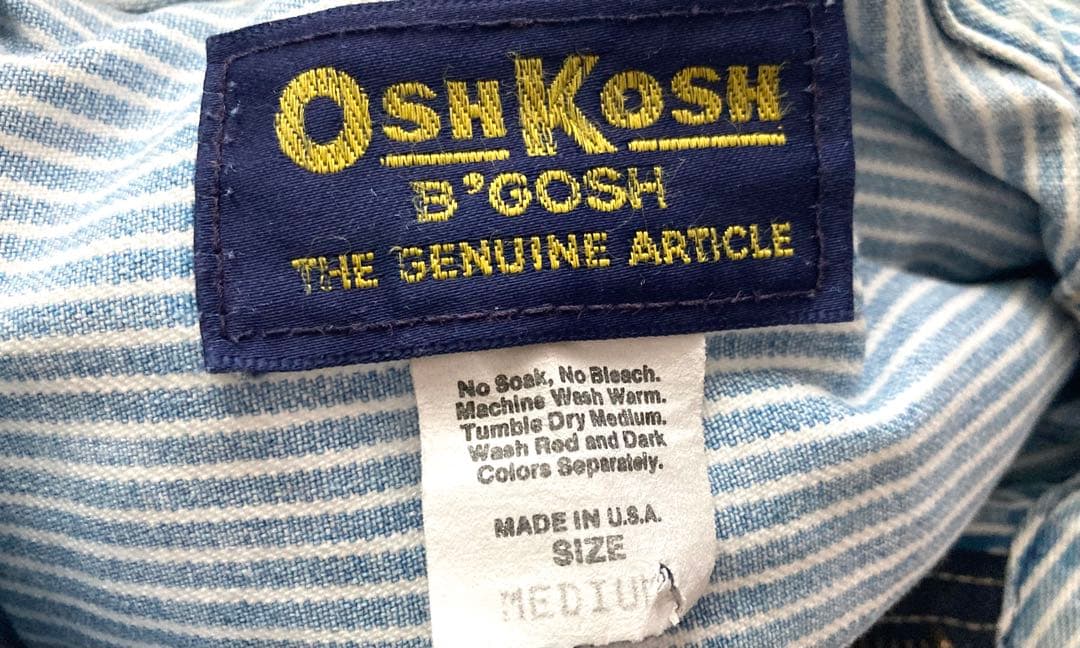 80s USA製 OSHKOSH ヒッコリー　ストライプ　ワークジャケット