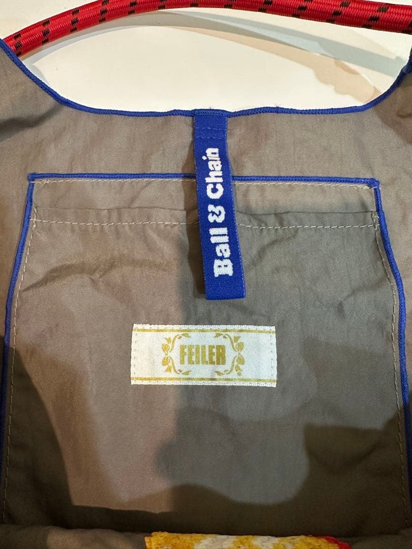 ボールアンドチェーン FEILER アヒル刺繍 エコバッグ　Mサイズ