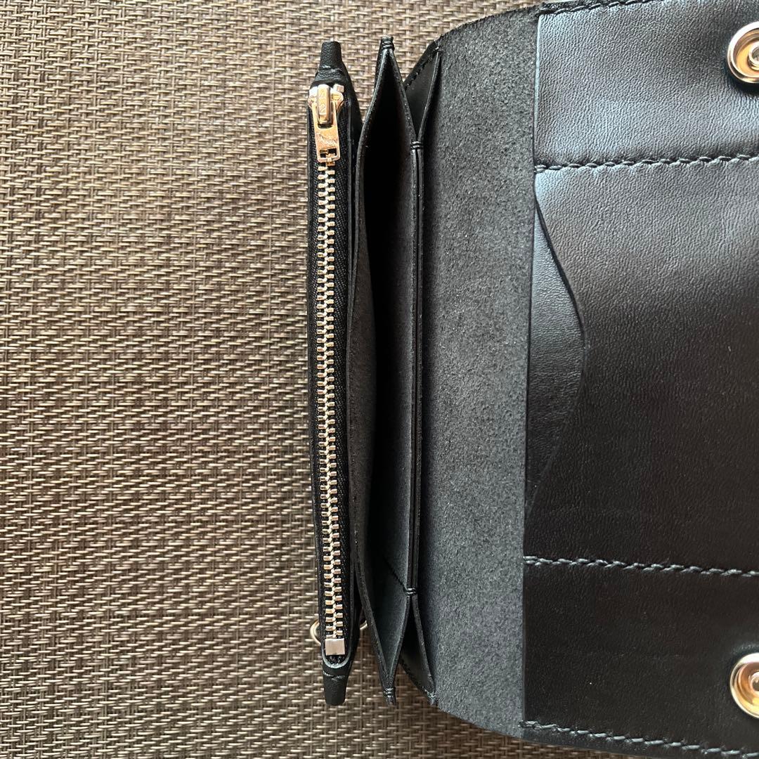 MARYAMホースフロントロングトラッカーウォレット芯通し ニッケル