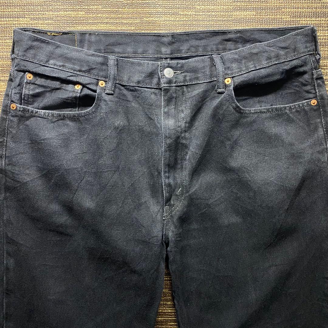 リーバイス550 バギー　ブラック　デニム　古着　ストリート　W40