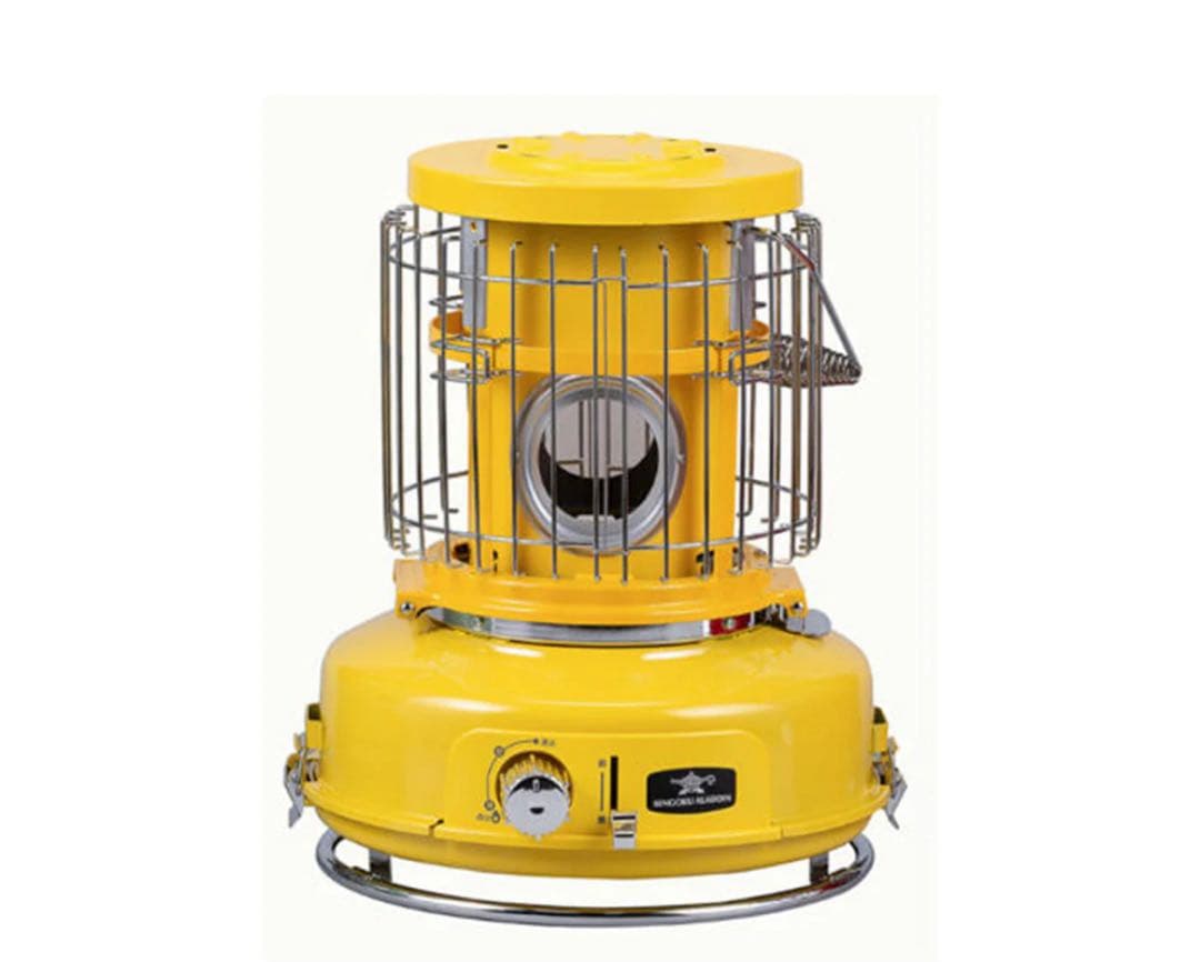 「Aladdin アラジン　ガスストーブ イエロー☆冬前の準備、アウトドアに♪