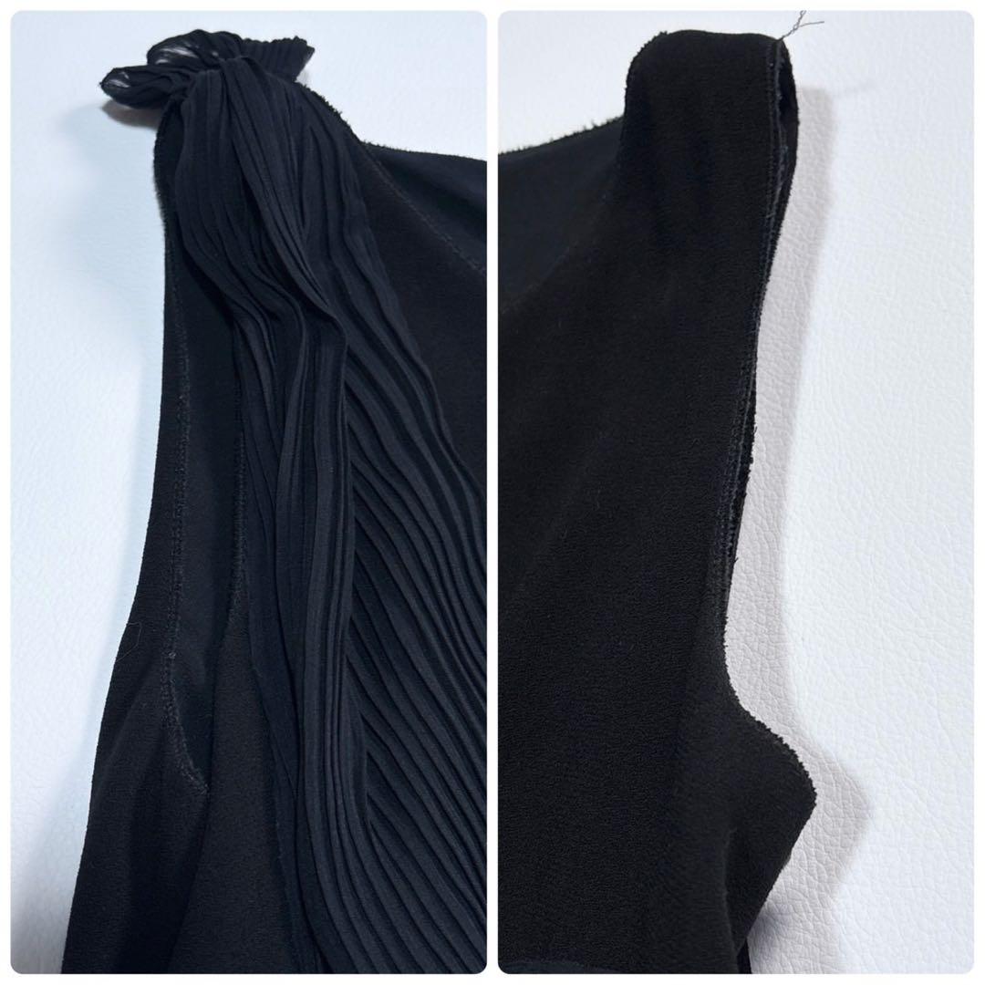 PRADA プラダ プリーツリボンドレス ドレス ブラック 40 ML相当