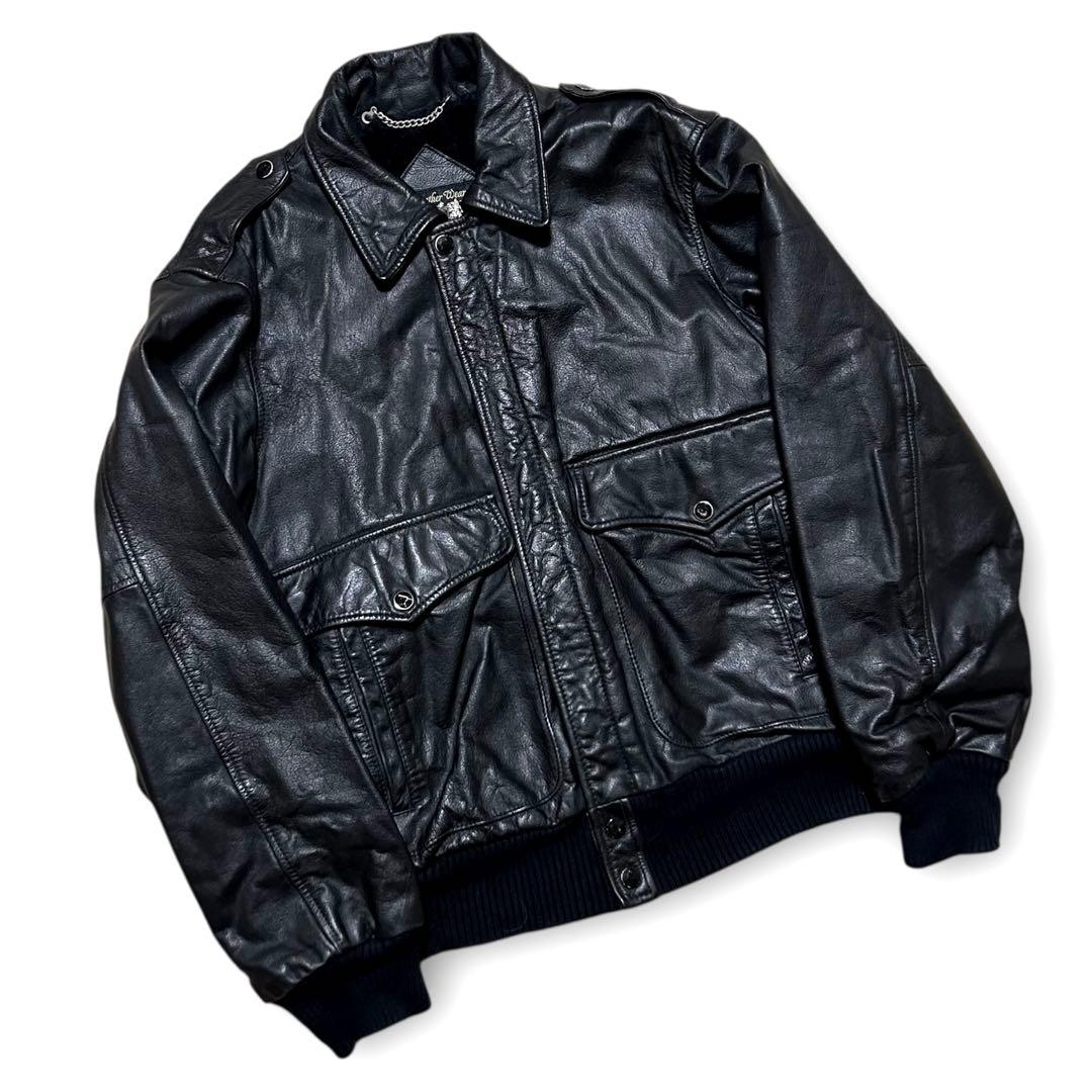 割引済！90s vintage レザージャケット 短丈 A2 フライトジャケット