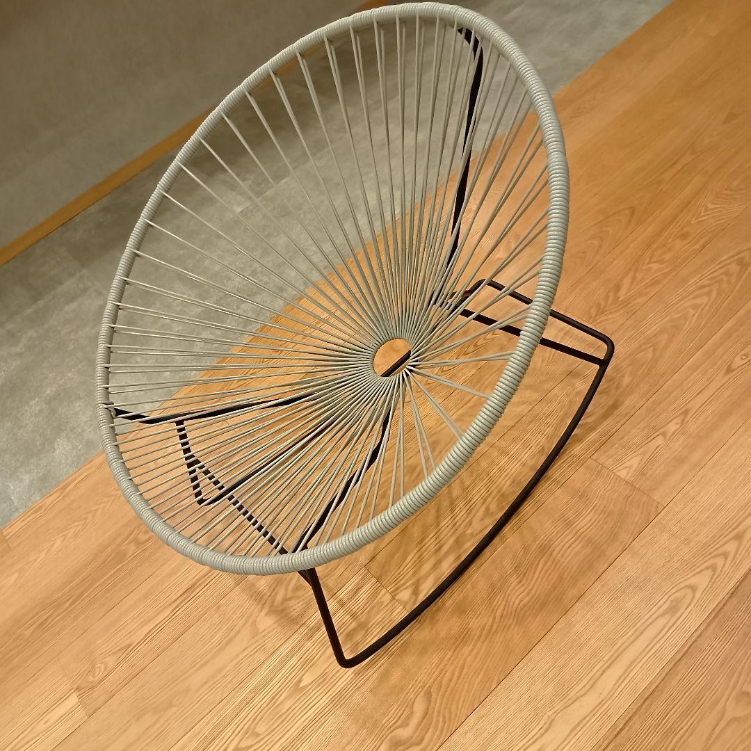 さる！！アカプルコ ロッキングチェア　グレー