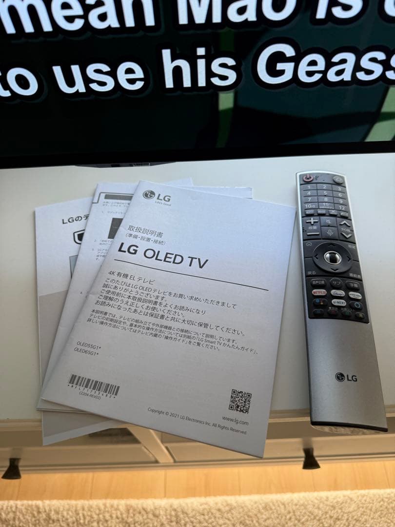 LG OLED Evo G1 55インチ テレビ 本体