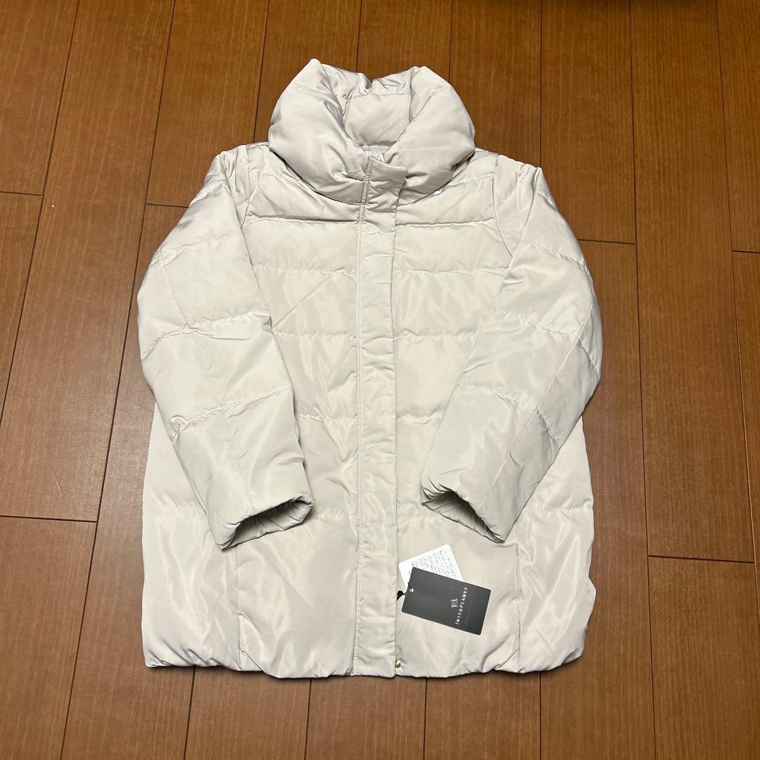 INTERPLANET ピーチスキンミドルダウン Mサイズ グレージュ