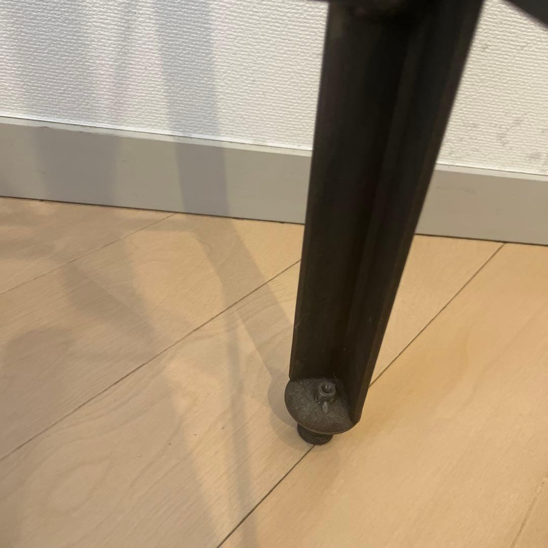 GALLUP＊レアな廃盤商品＊インダストリアルな鉄脚バースツール/座面チーク古材