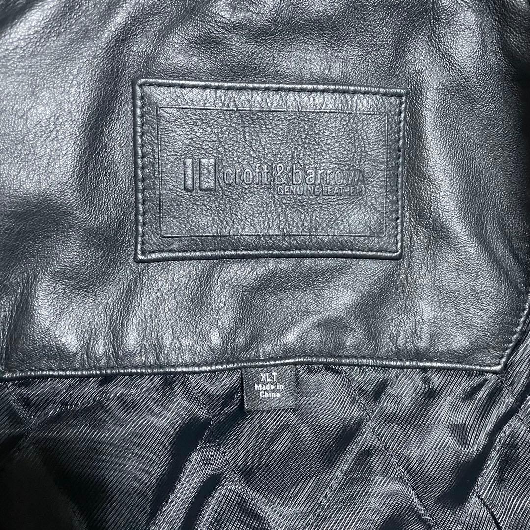 croft&barrow 本革　レザージャケット XL 古着　アメカジ