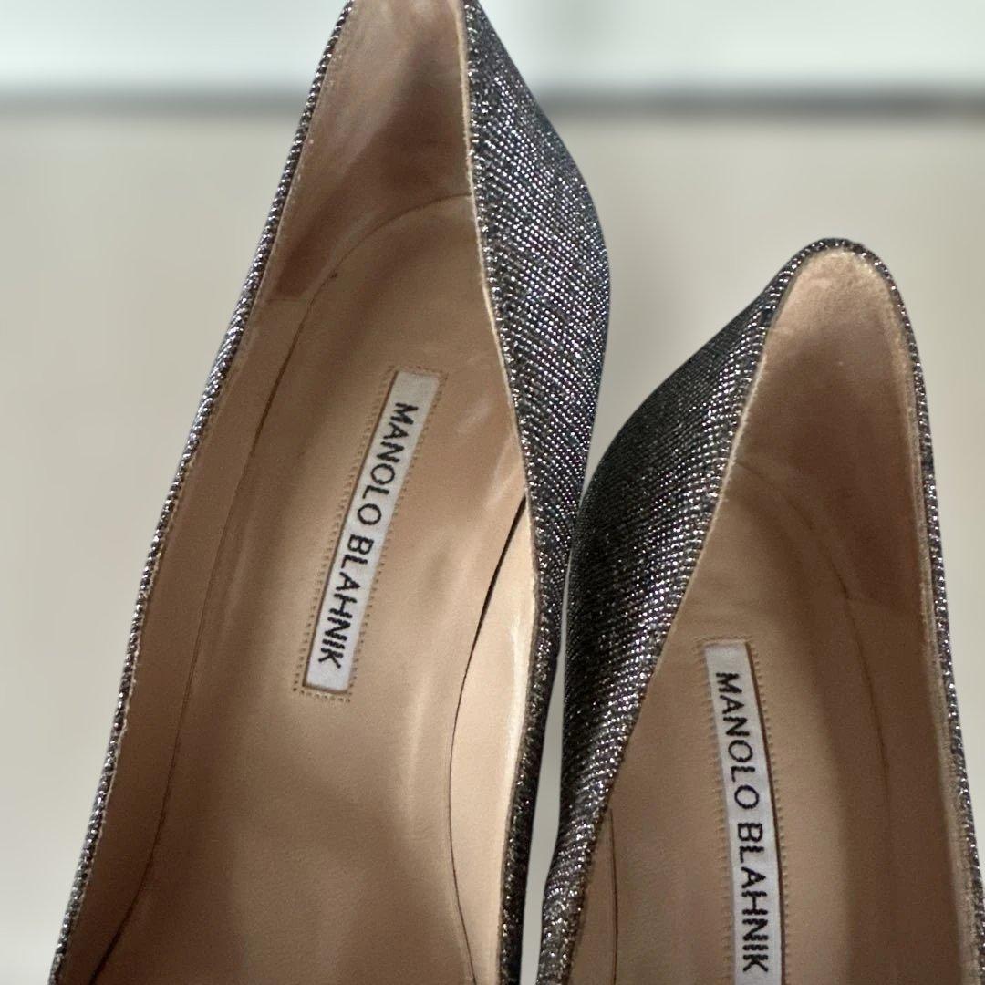 ゆきんこ　ManoloBlahnikマノロブラニク パールビジューパンプス