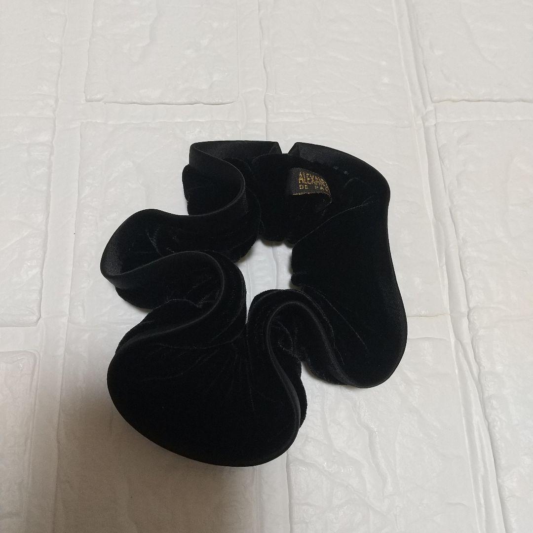 アレクサンドルドゥパリ　シュシュ　ブラック　ベロア