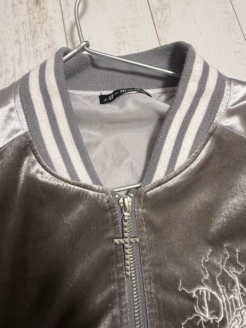 DimMoire Messy Bones ベロアスカジャン シルバー