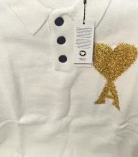 AMI PARIS ニットセーター ホワイト ポロニット 美品 M