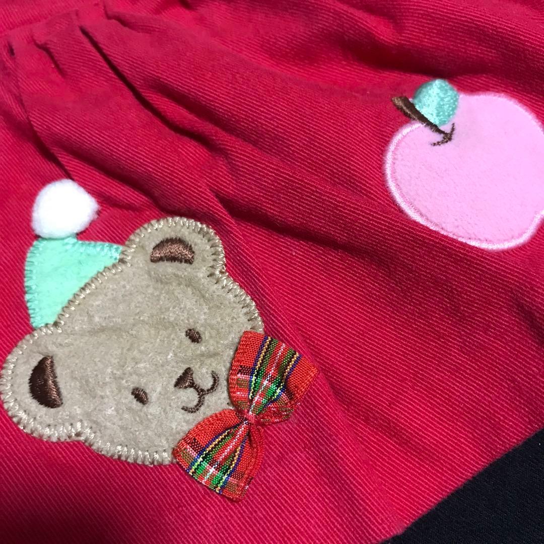 ト*ラ様 メゾピアノ♪くまさん可愛いレトロなロンパース付きワンピース mezzo