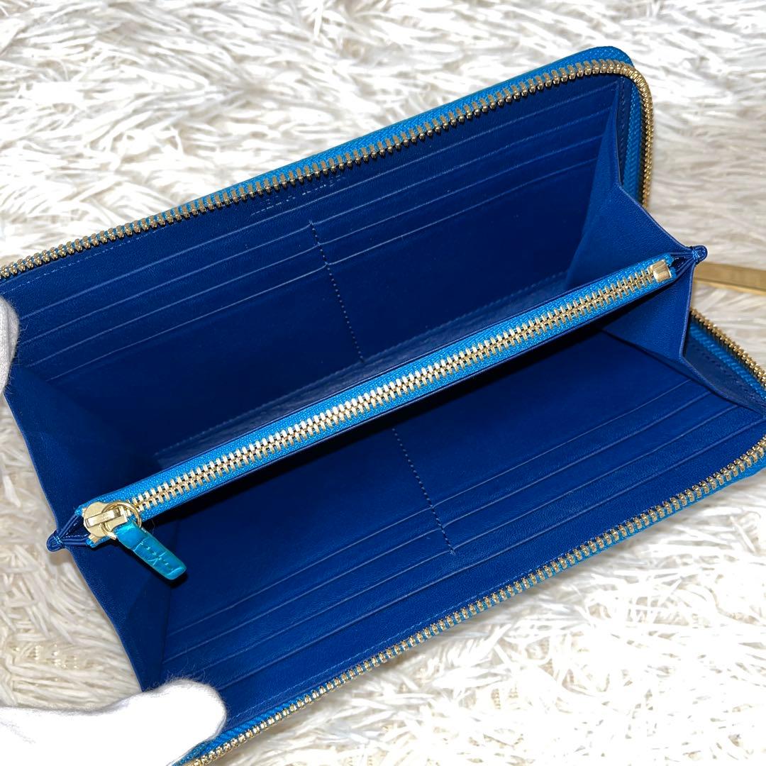 ⭐️新品未使用⭐️　池田工芸　クロコダイル　長財布　L字ファスナー　ターコイズ