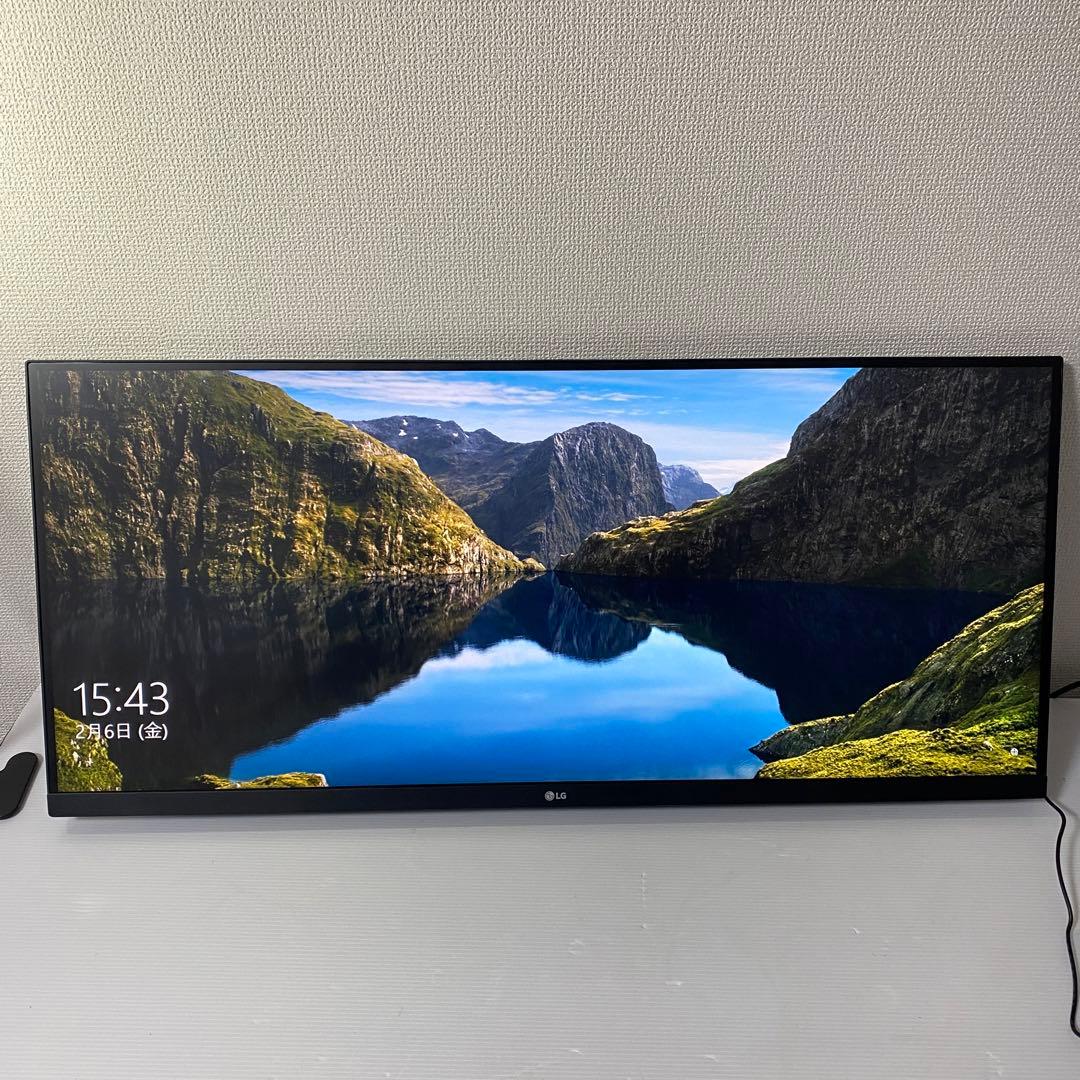 LG ウルトラワイドモニター 34WN750-B 34インチ 平面　スタンド無し