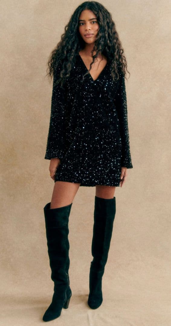 SezaneセザンヌCollete スムーズレザーロングブーツ 38 24cm