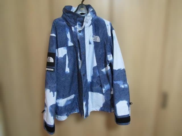 THE NORTH FACE×SupremeマウンテンパーカーMブリーチデニム