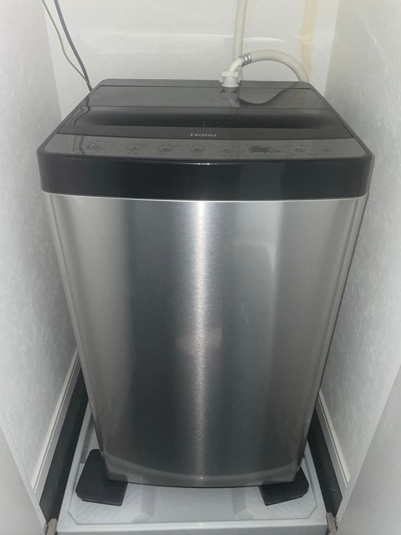 【都内 引取限定】Haier 全自動洗濯機 ステンレスブラック