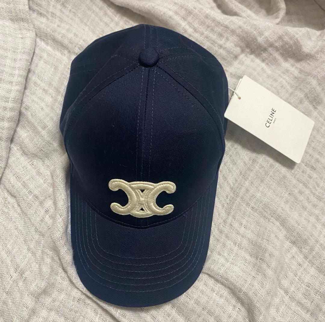 CELINE ネイビー キャップ