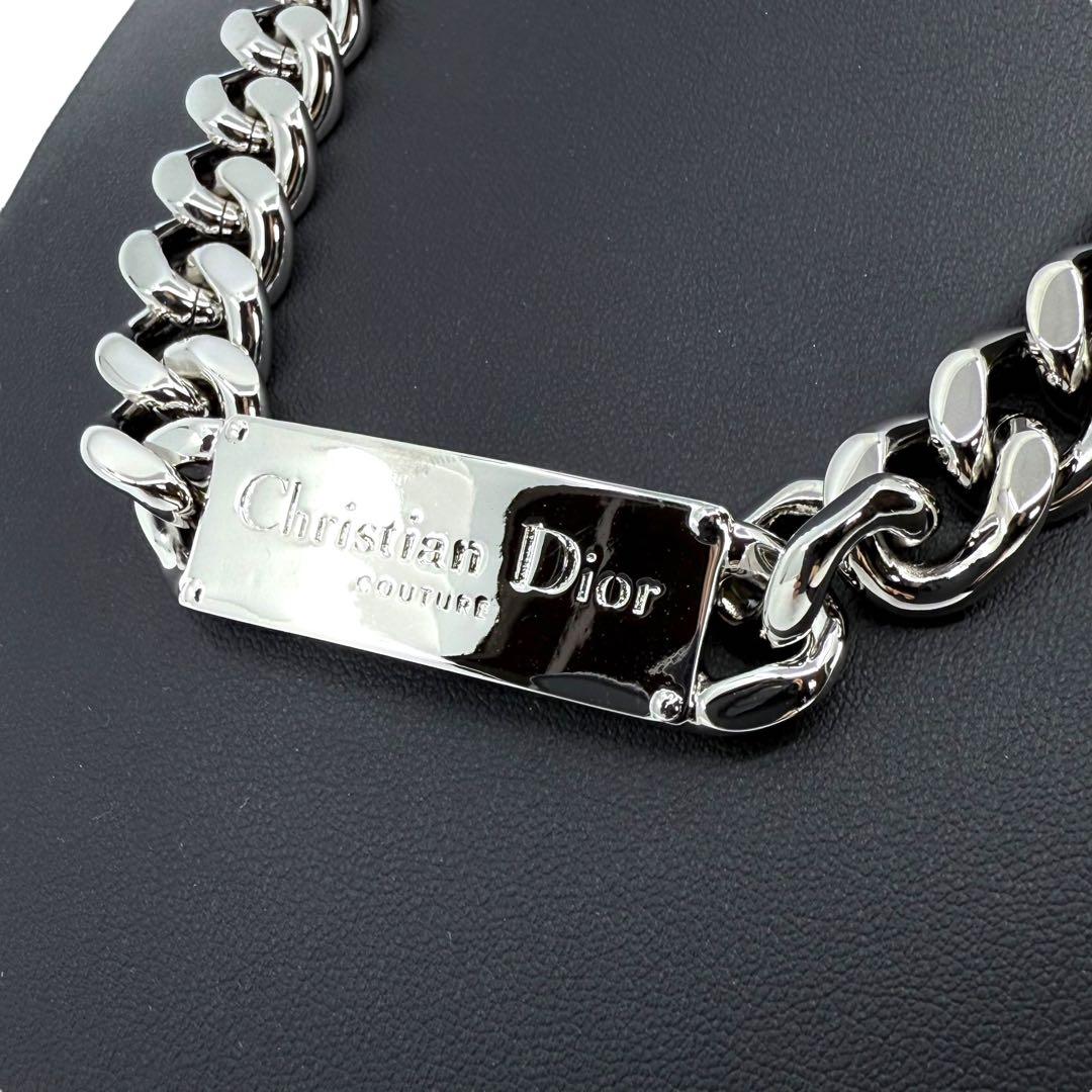 【未使用保管品】ディオール　couture チェーンリンク　ネックレス　プレート