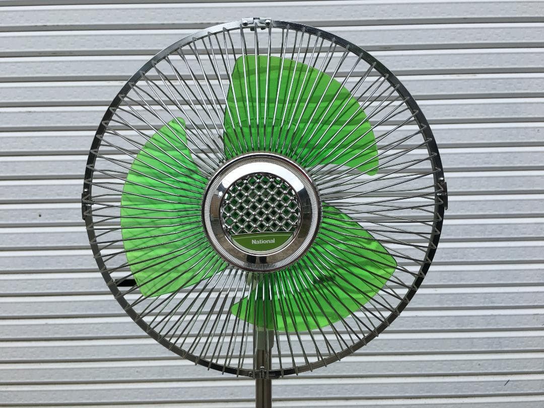 ☆ナショナル 扇風機 F-30S1M 30㎝ リビング用扇 緑 昭和レトロ