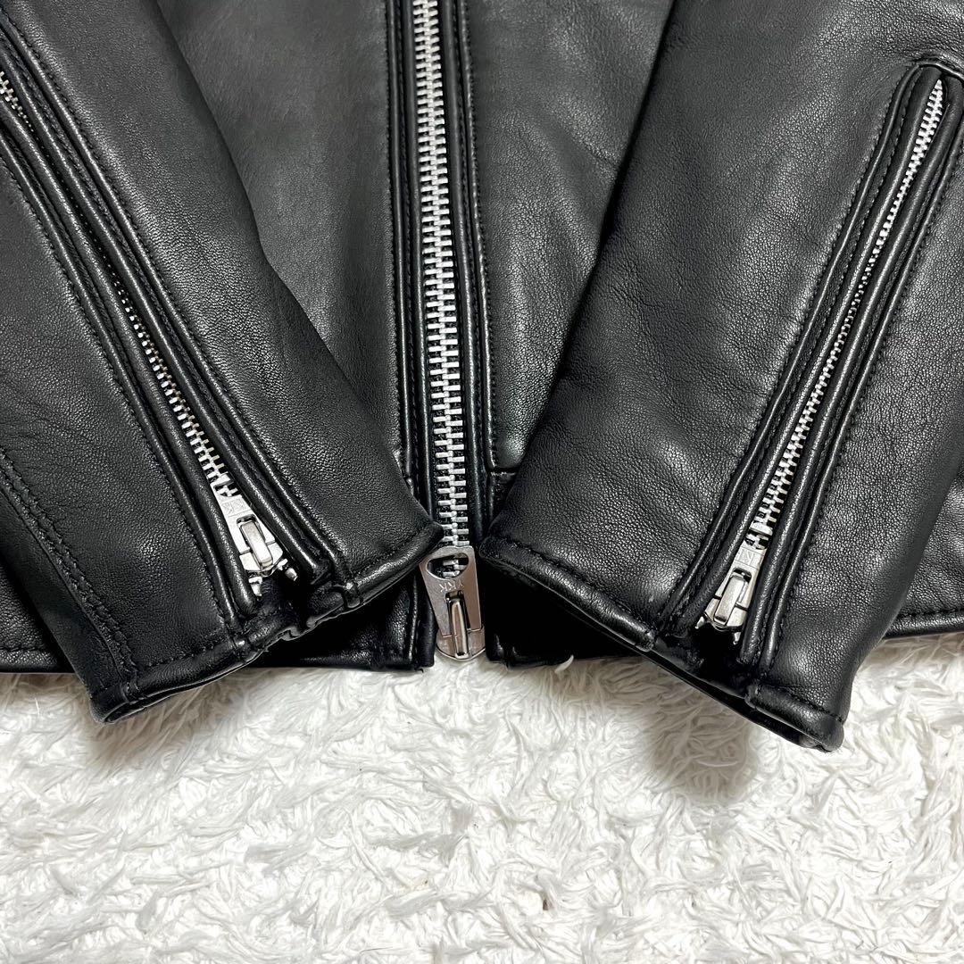 ✨入手困難✨ナノユニバース レザージャケット ライダース 羊革 サーモライト