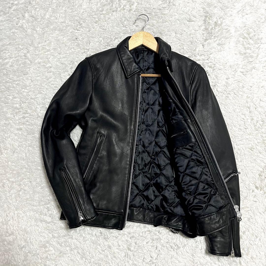 ✨入手困難✨ナノユニバース レザージャケット ライダース 羊革 サーモライト