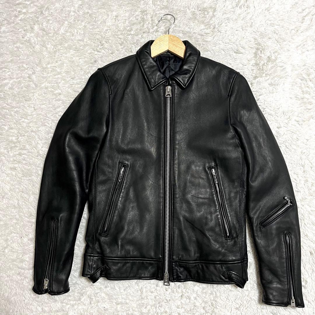 ✨入手困難✨ナノユニバース レザージャケット ライダース 羊革 サーモライト