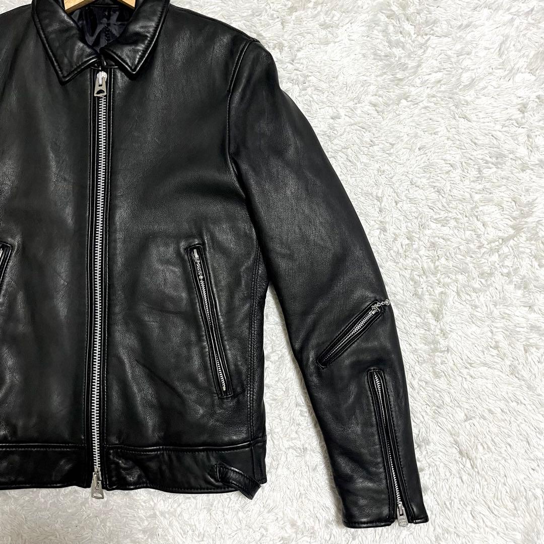 ✨入手困難✨ナノユニバース レザージャケット ライダース 羊革 サーモライト