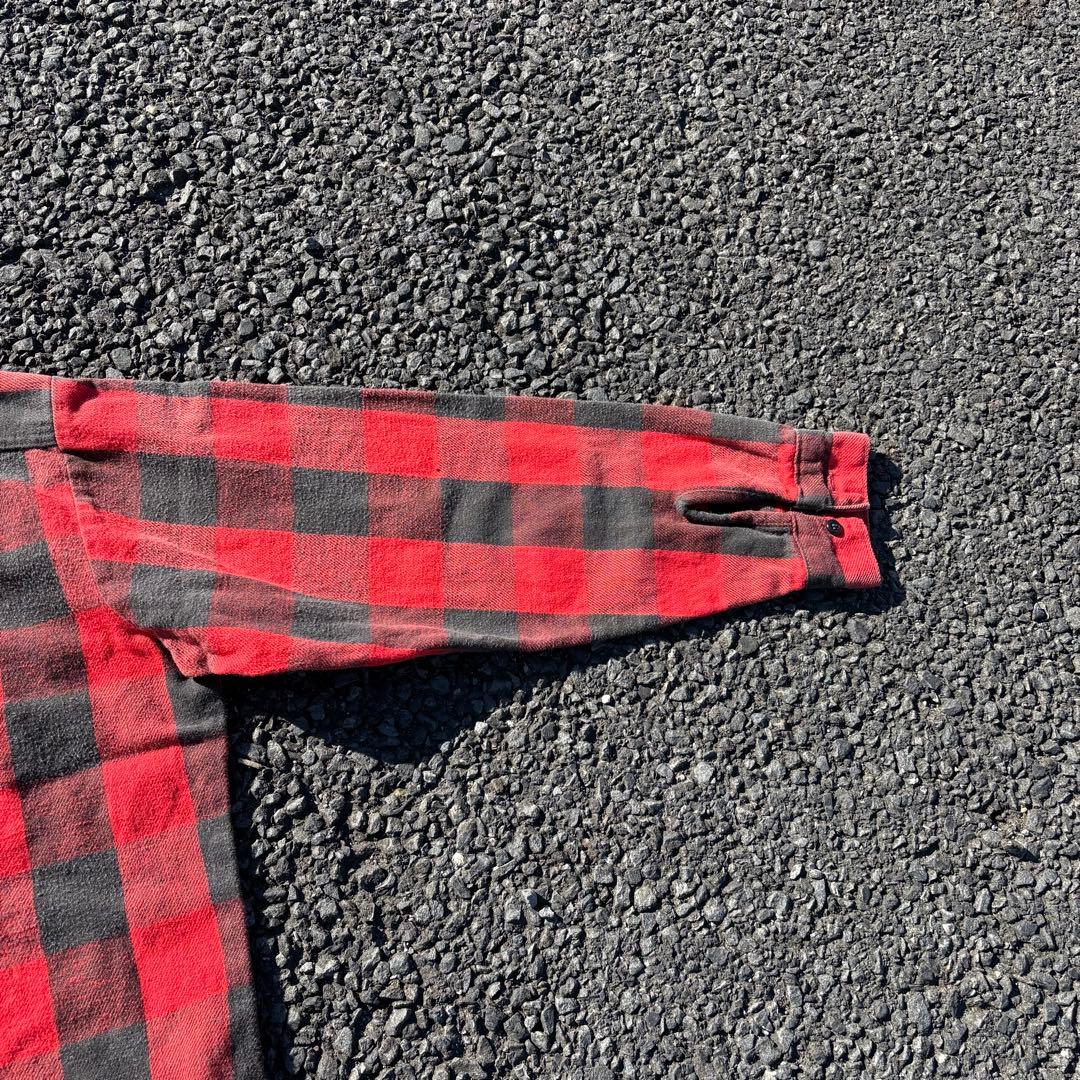 70s〜80s FIVE BROTHER ヘビネル 赤黒ブロックチェック 16