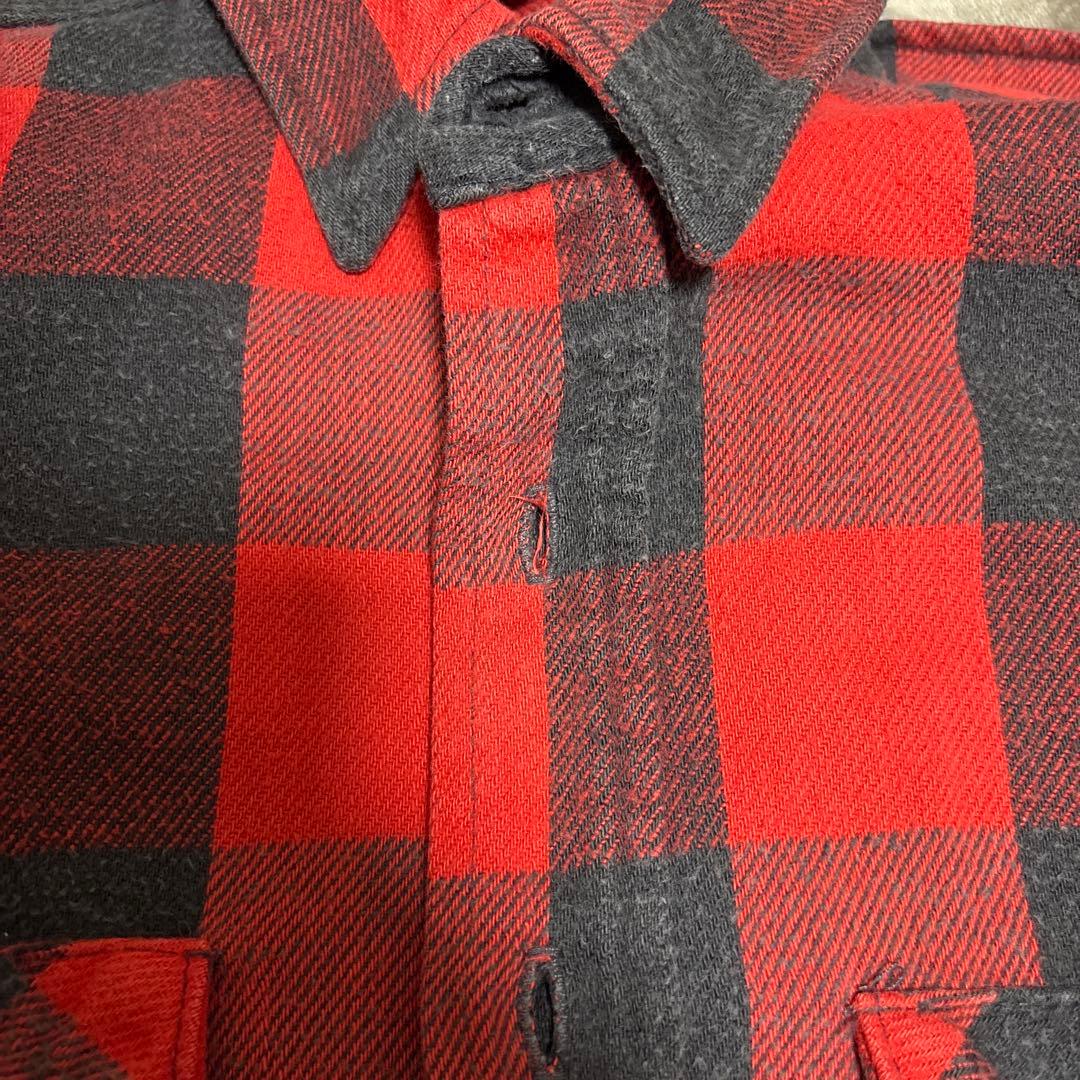 70s〜80s FIVE BROTHER ヘビネル 赤黒ブロックチェック 16