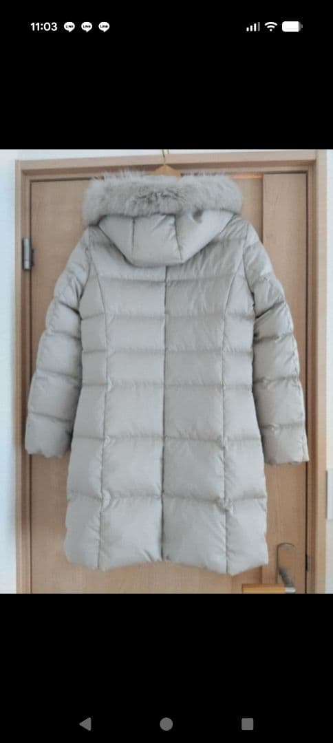 【新品タグ付き】INDIVI インディヴィシルキーサテンダウンコート アウター