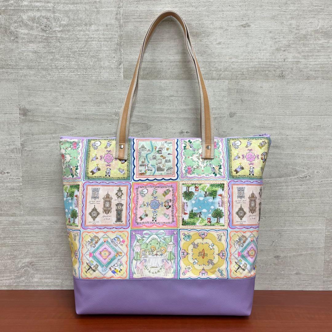 yukiemonハンドメイド　ビッグトートバック＆20㎝ぶら下げポーチ　⑫